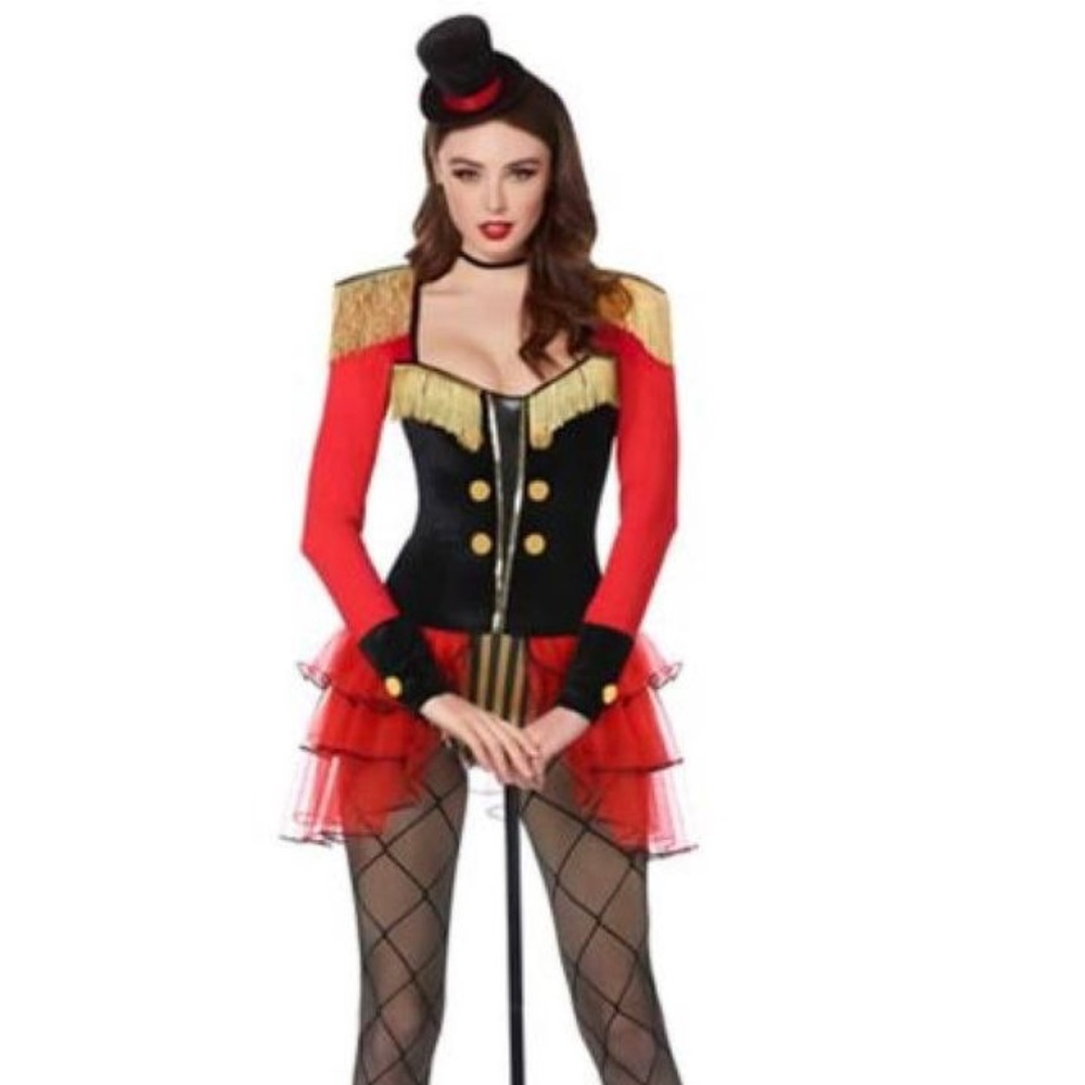 Elegant Red and Black Women's Dress